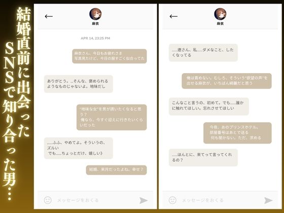 SNSで出会った男とNTR快楽セックス〜婚約者じゃ満たされなかった。麻衣（27）〜 サンプル2ページ目