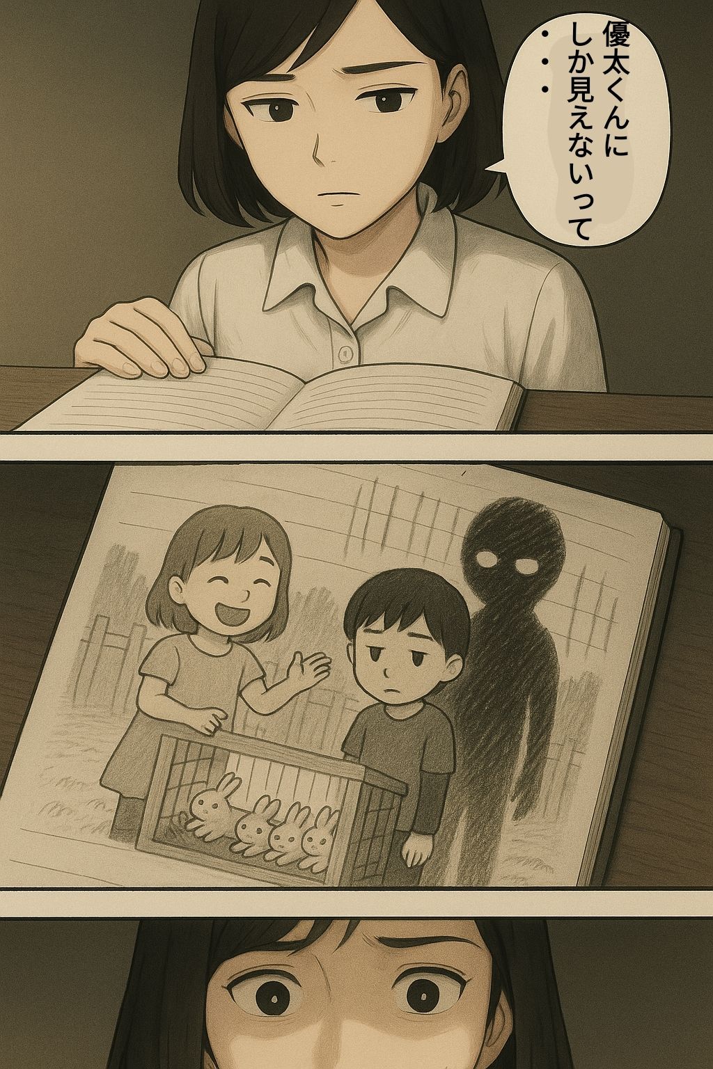 ウサギ小屋おじさん（エロホラー、触手） サンプル7ページ目