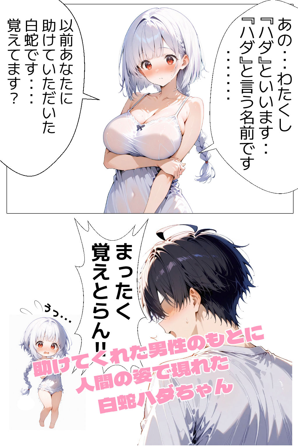 白蛇の恩返し♪ サンプル1ページ目