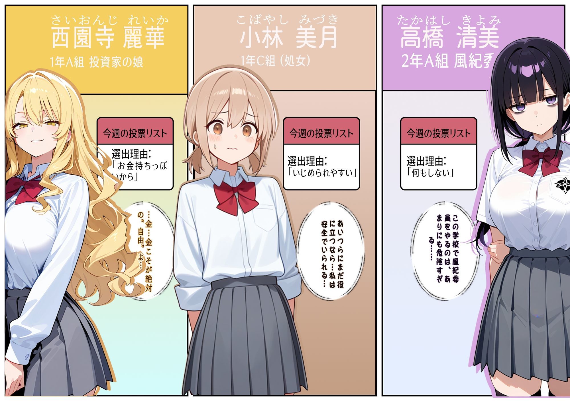 週刊・使用対象発表 サンプル3ページ目