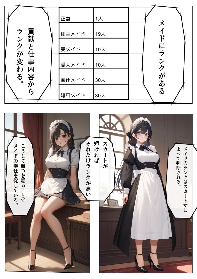 御曹司の俺が100人メイドランキングハーレムの中出し子作り性活！！！＆黒髪メイドの成り上がり サンプル3ページ目