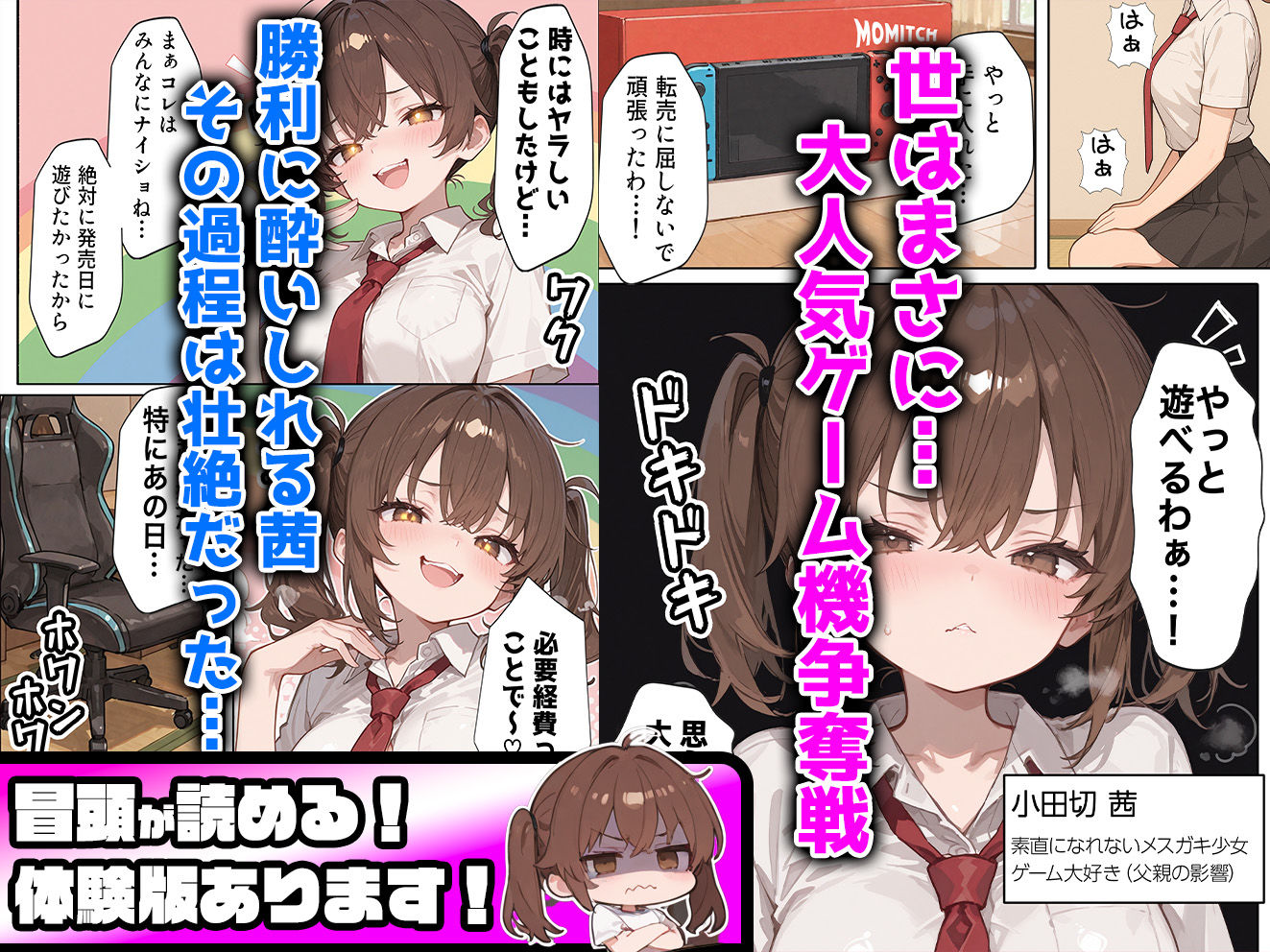 ゲーマー少女が転売屋に間違えられてレ○プされる話 サンプル1ページ目