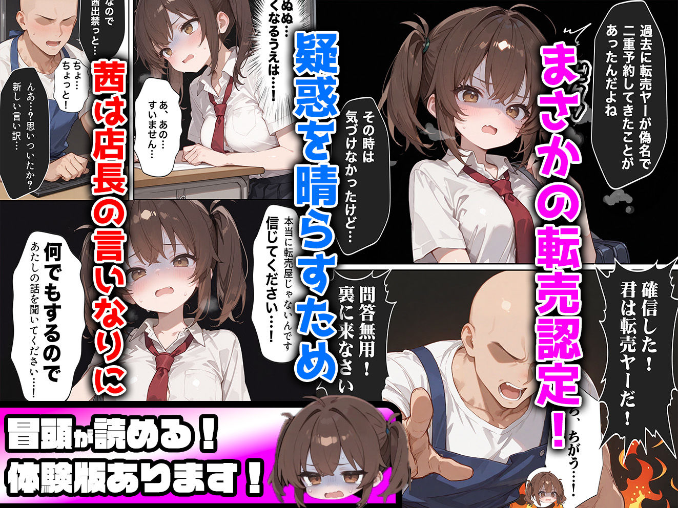 ゲーマー少女が転売屋に間違えられてレ○プされる話 サンプル5ページ目