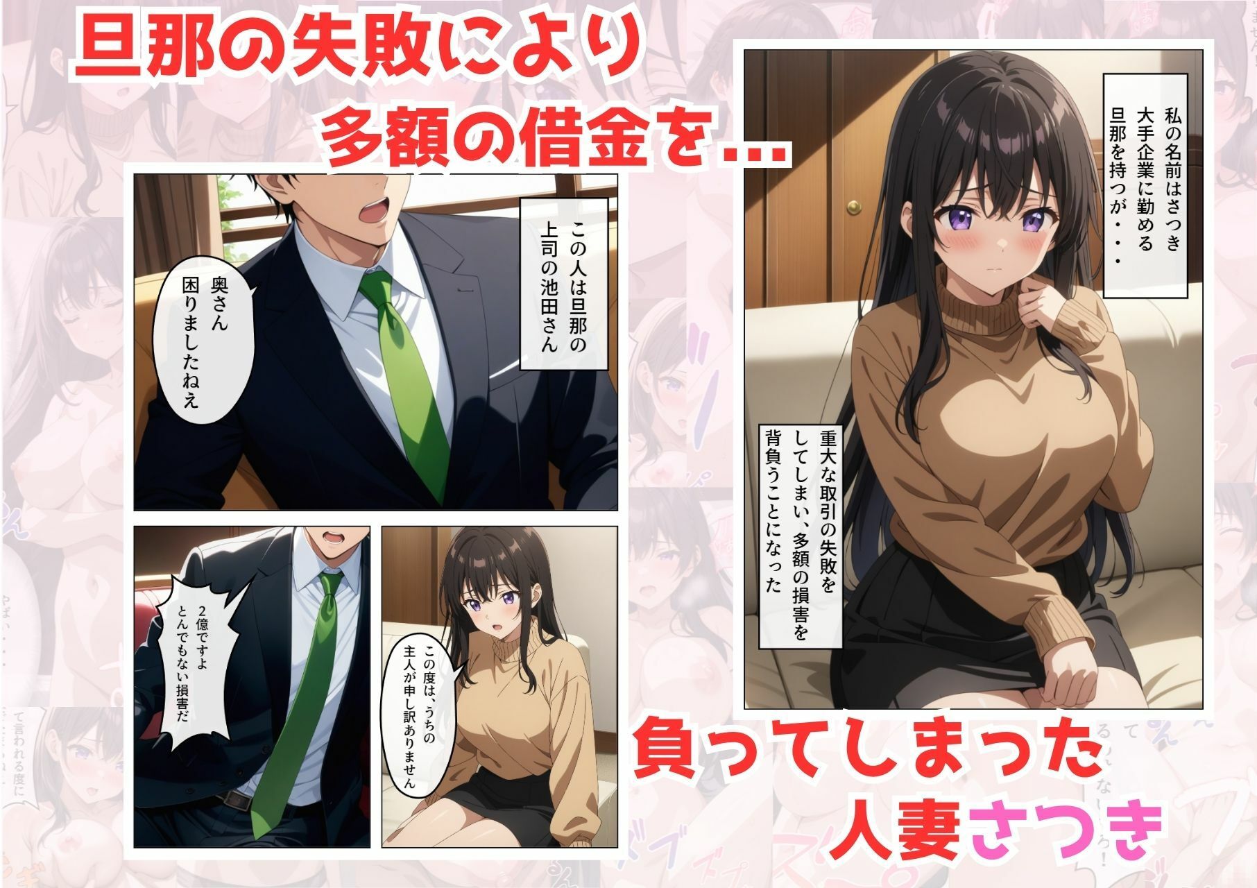 旦那の借金返済のために・・・ サンプル1ページ目