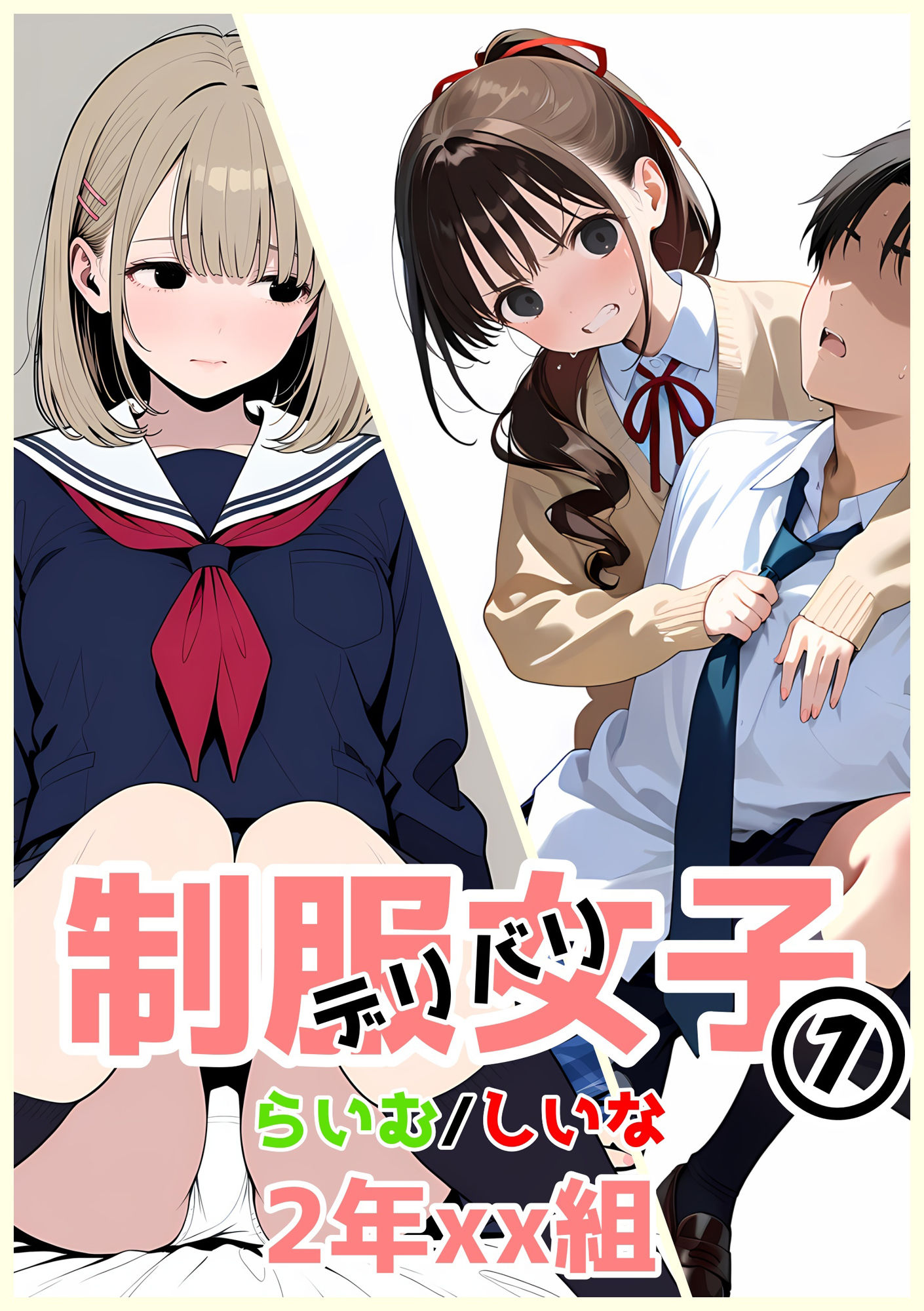 2年xx組デリバリ制服女子第1巻らいむ・しいな サンプル1ページ目
