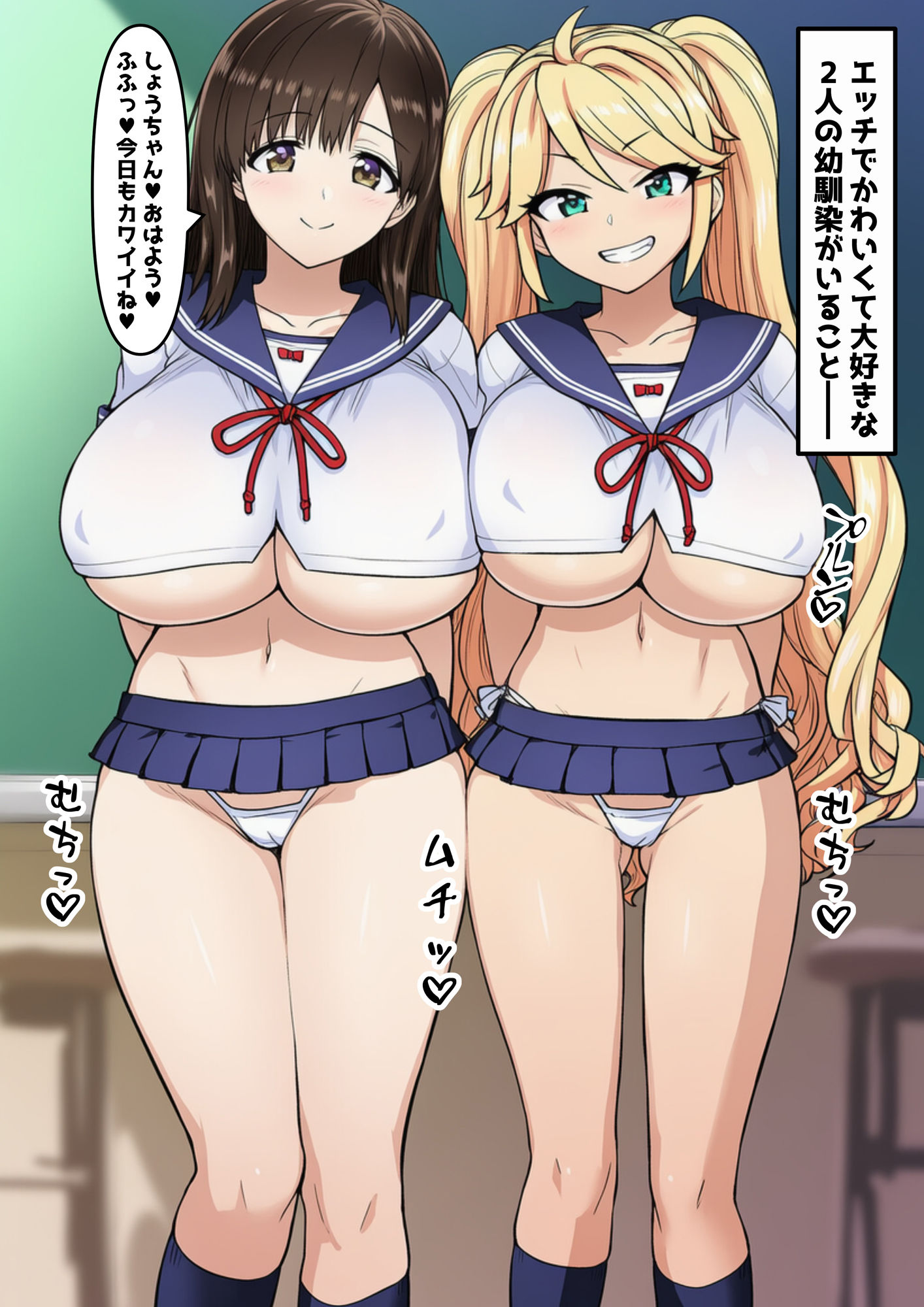 僕のママになってくれた大好きな2人の幼馴染がギャル改造されてNTRされる漫画 サンプル2ページ目