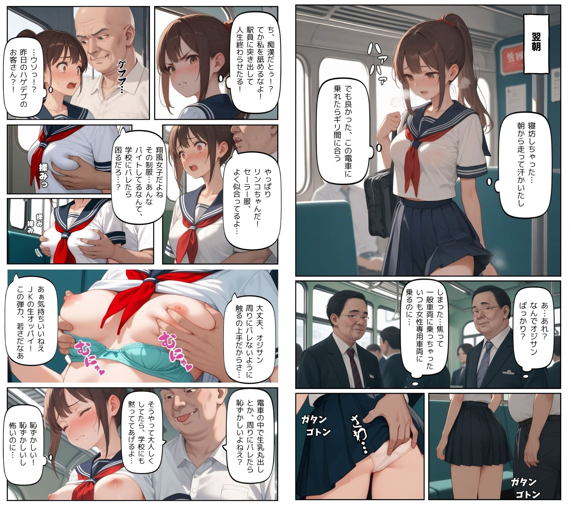 ポニテJKバイト堕ち〜ポニテ美少女、快楽に堕ちる！！〜 サンプル2ページ目