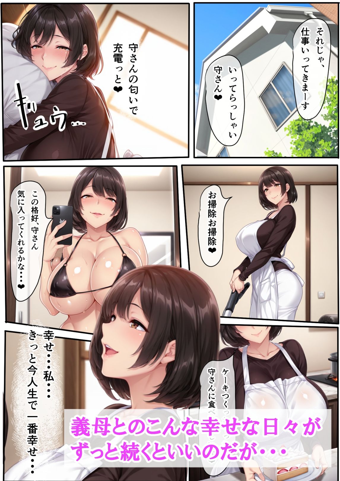 ギャル妻が1週間不倫旅行している間、義母と生ハメ種付けセックスしちゃった話 サンプル9ページ目
