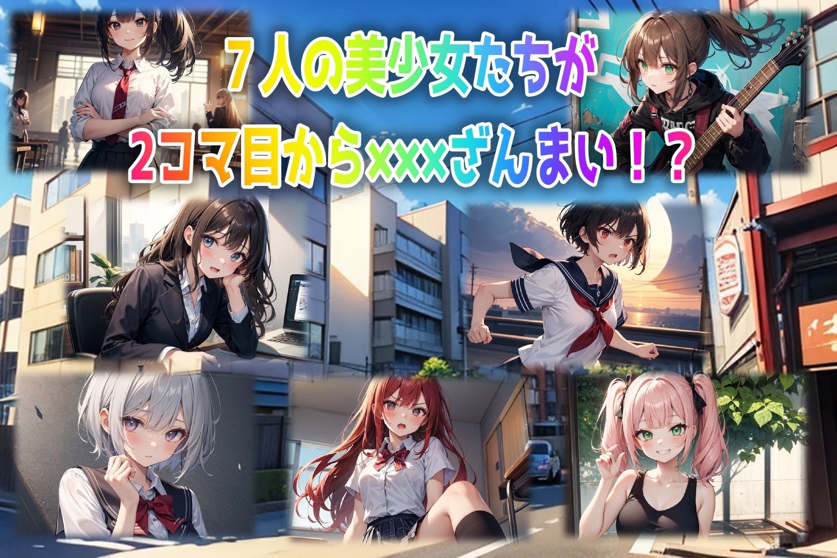 7人の即堕ち2コマ サンプル1ページ目