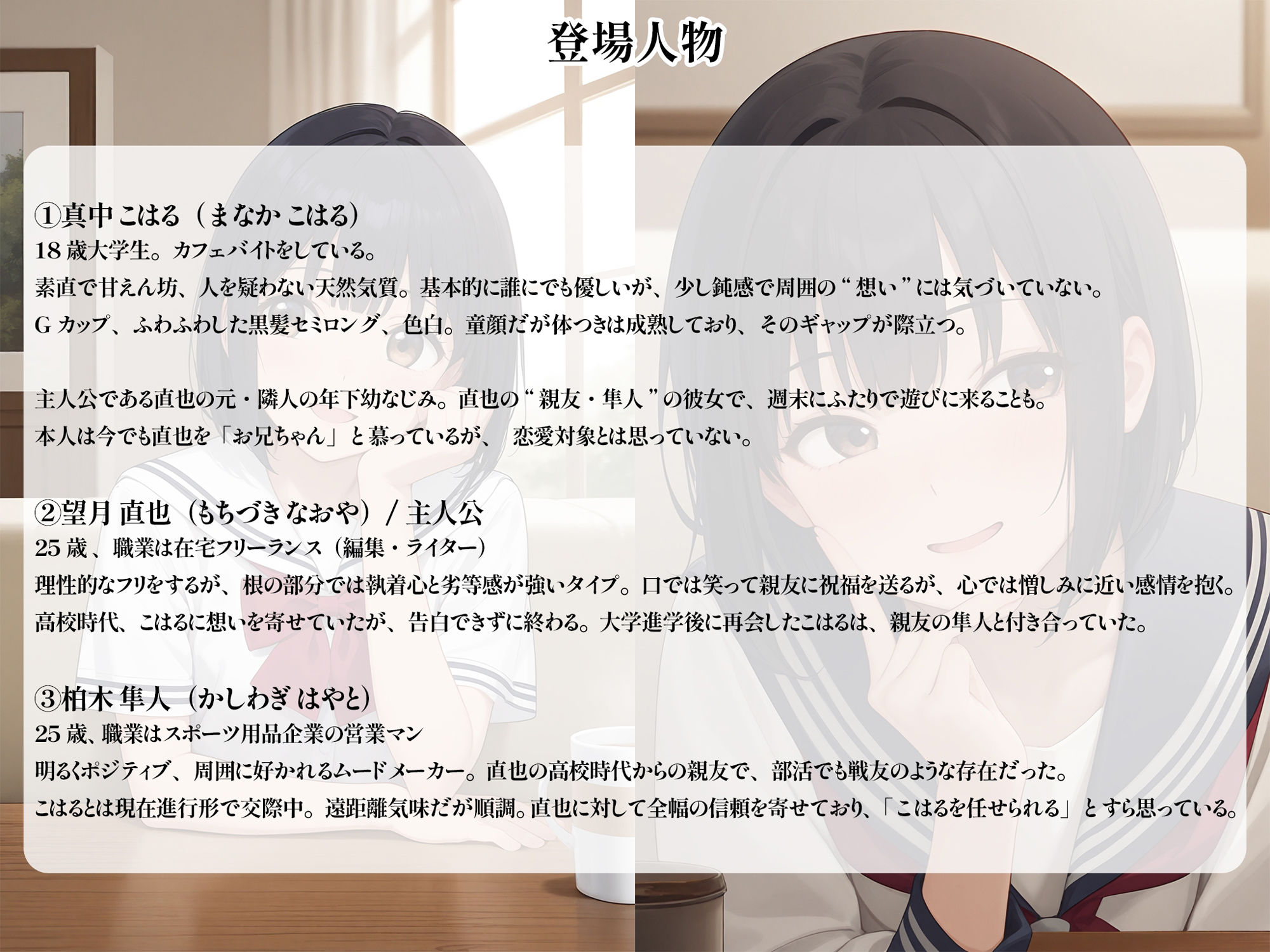催●NTR配信 -無自覚で喘ぐ、親友の彼女。- サンプル1ページ目