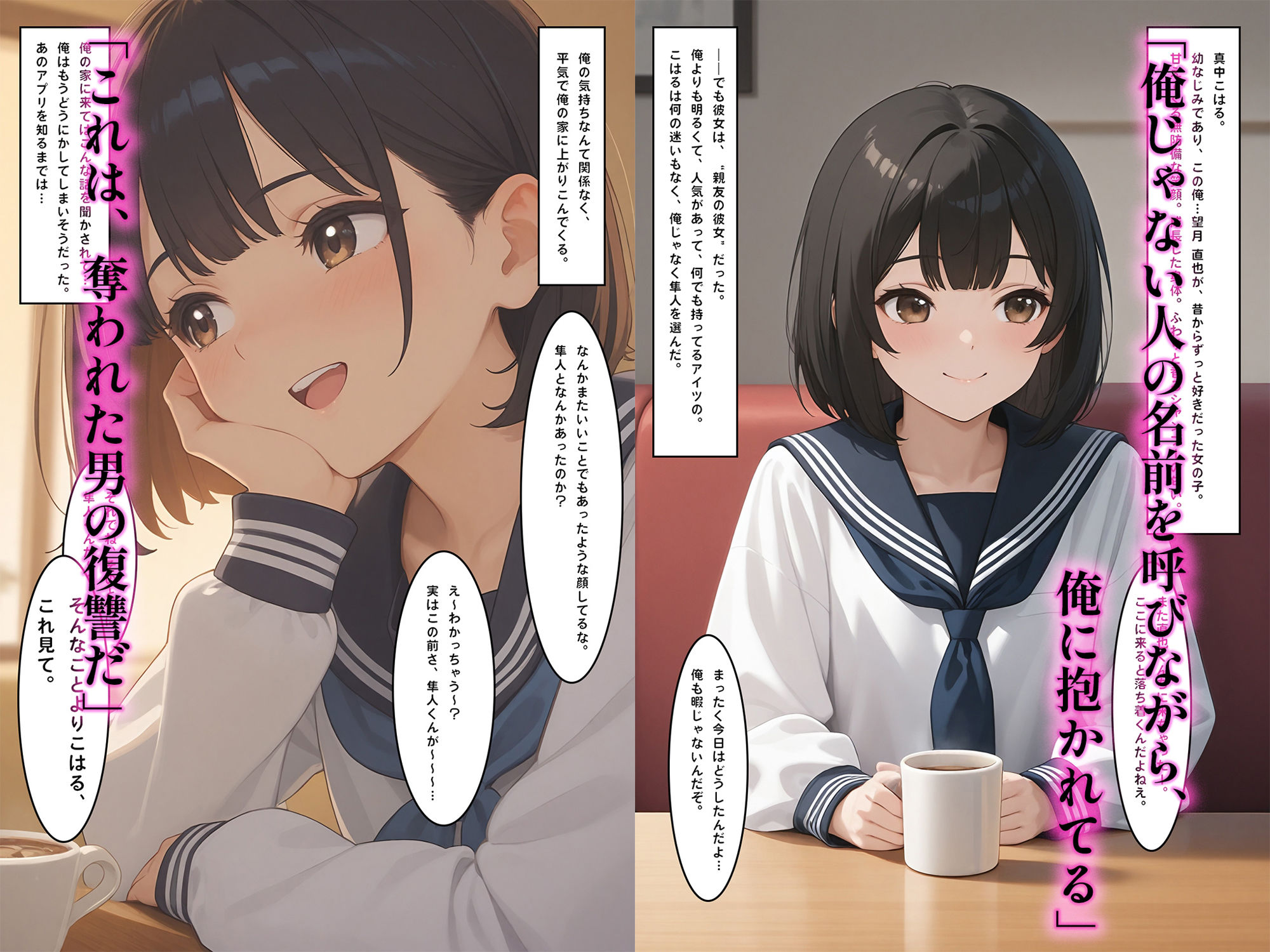 催●NTR配信 -無自覚で喘ぐ、親友の彼女。- サンプル2ページ目