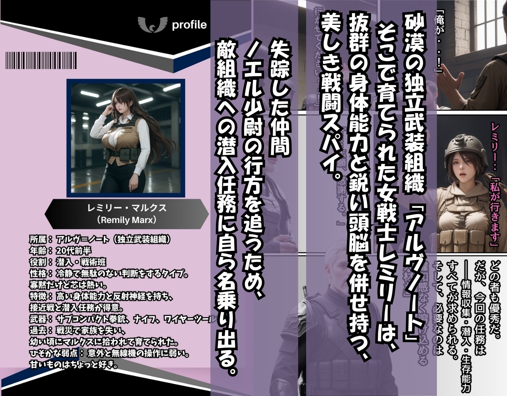 〜囚われた女戦士〜強●奉仕任務file01【搾精ナース編/レミリ―】 サンプル1ページ目