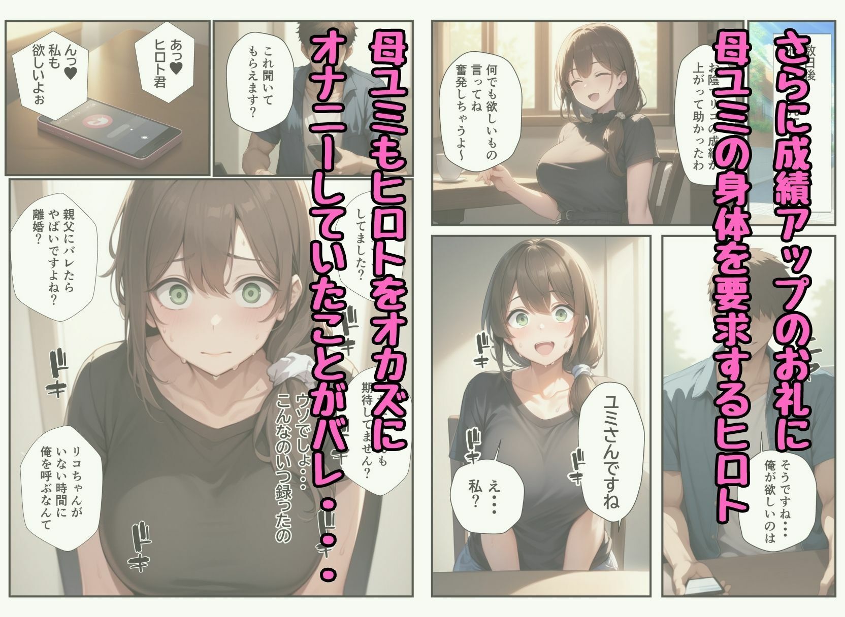 再婚相手の息子に堕とされた母娘の日替わり中出しSEX サンプル5ページ目