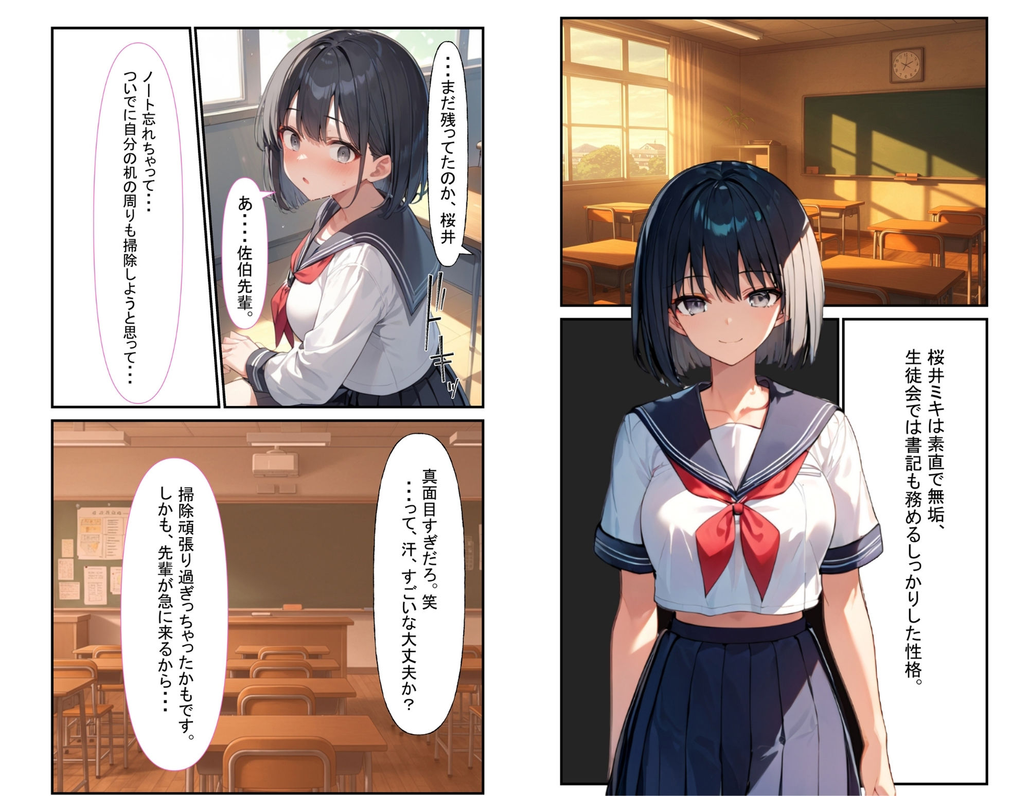 交姦日記。大好きな先輩に見られながら幼馴染の彼氏にイカサレ興奮MAXになったJK サンプル1ページ目