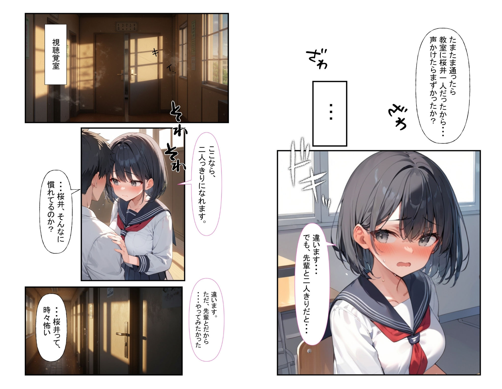 交姦日記。大好きな先輩に見られながら幼馴染の彼氏にイカサレ興奮MAXになったJK サンプル2ページ目
