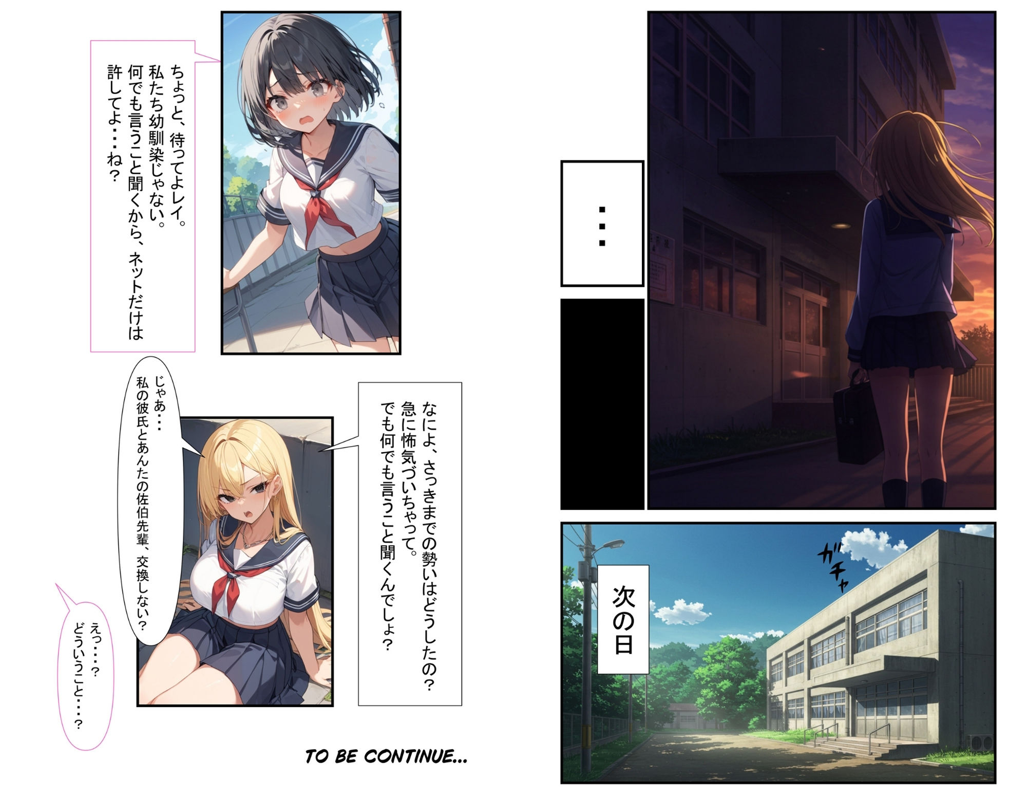 交姦日記。大好きな先輩に見られながら幼馴染の彼氏にイカサレ興奮MAXになったJK サンプル6ページ目