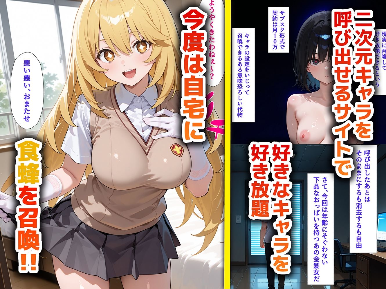 好きな二次元キャラを呼び出して好きにエッチできる裏サイト 食蜂編 サンプル1ページ目