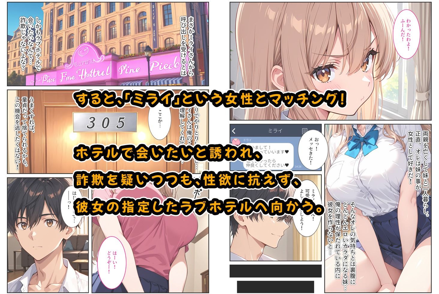マッチングアプリで現れた爆乳妹に誘惑されて孕ませました！ サンプル2ページ目