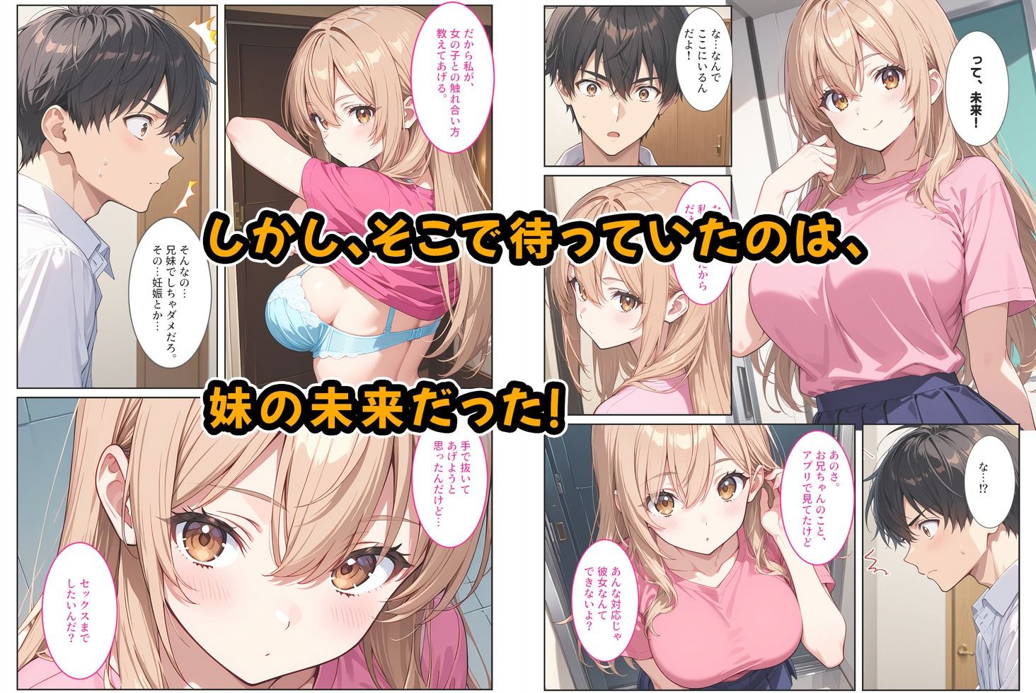 マッチングアプリで現れた爆乳妹に誘惑されて孕ませました！ サンプル3ページ目