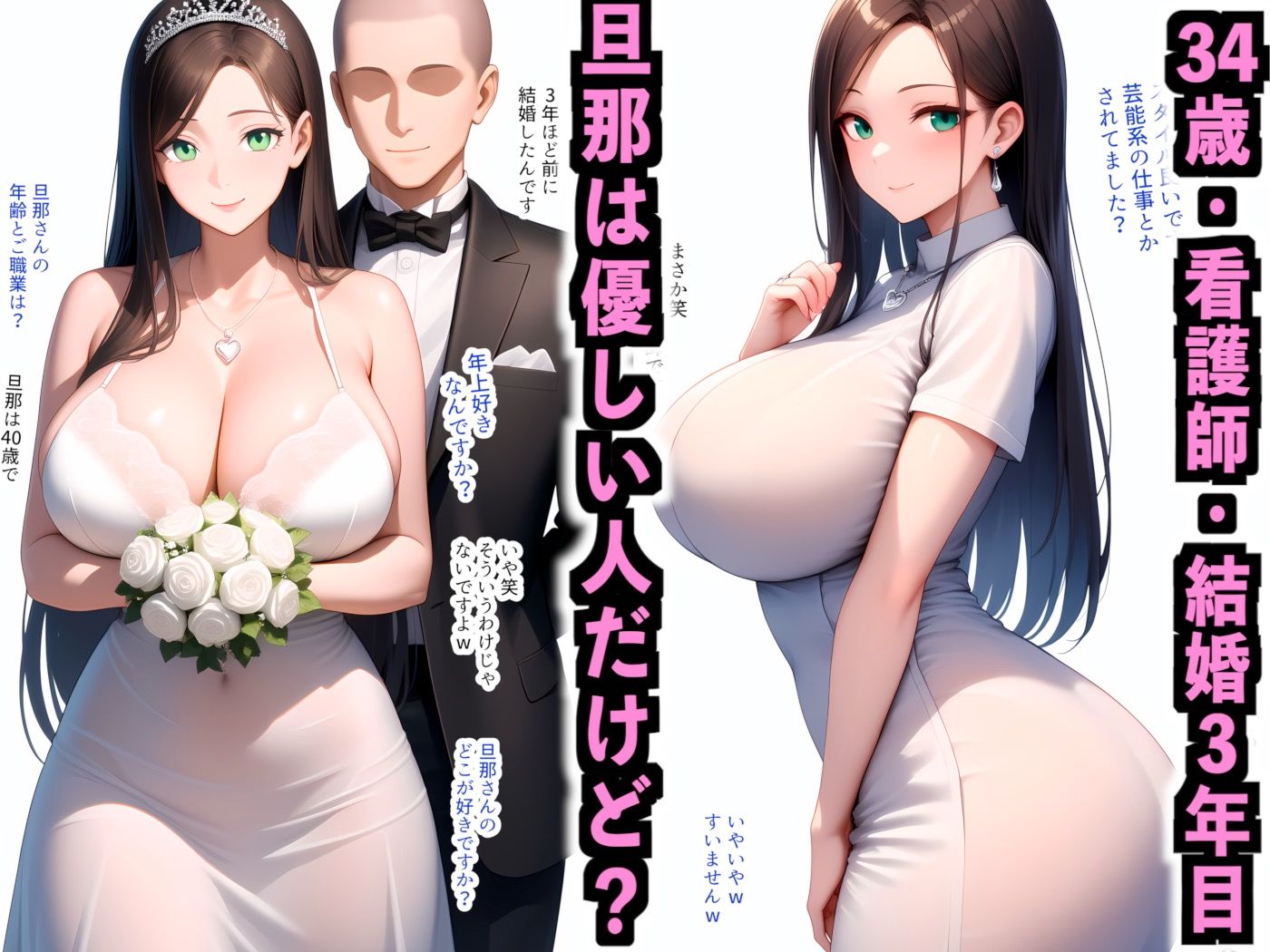 美人妻に街頭インタビューしたらエロい話題にノリノリになったのでデカチン見せて寝とった話 サンプル2ページ目