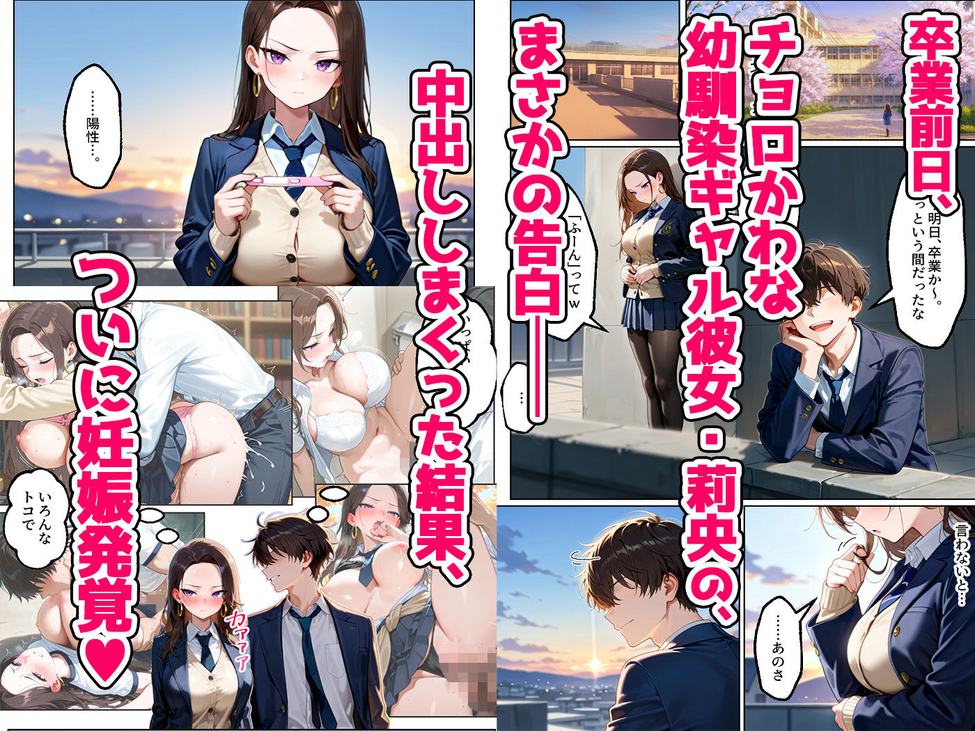強気だけど実はチョロすぎる幼馴染ギャルー卒業・妊娠編ー サンプル1ページ目