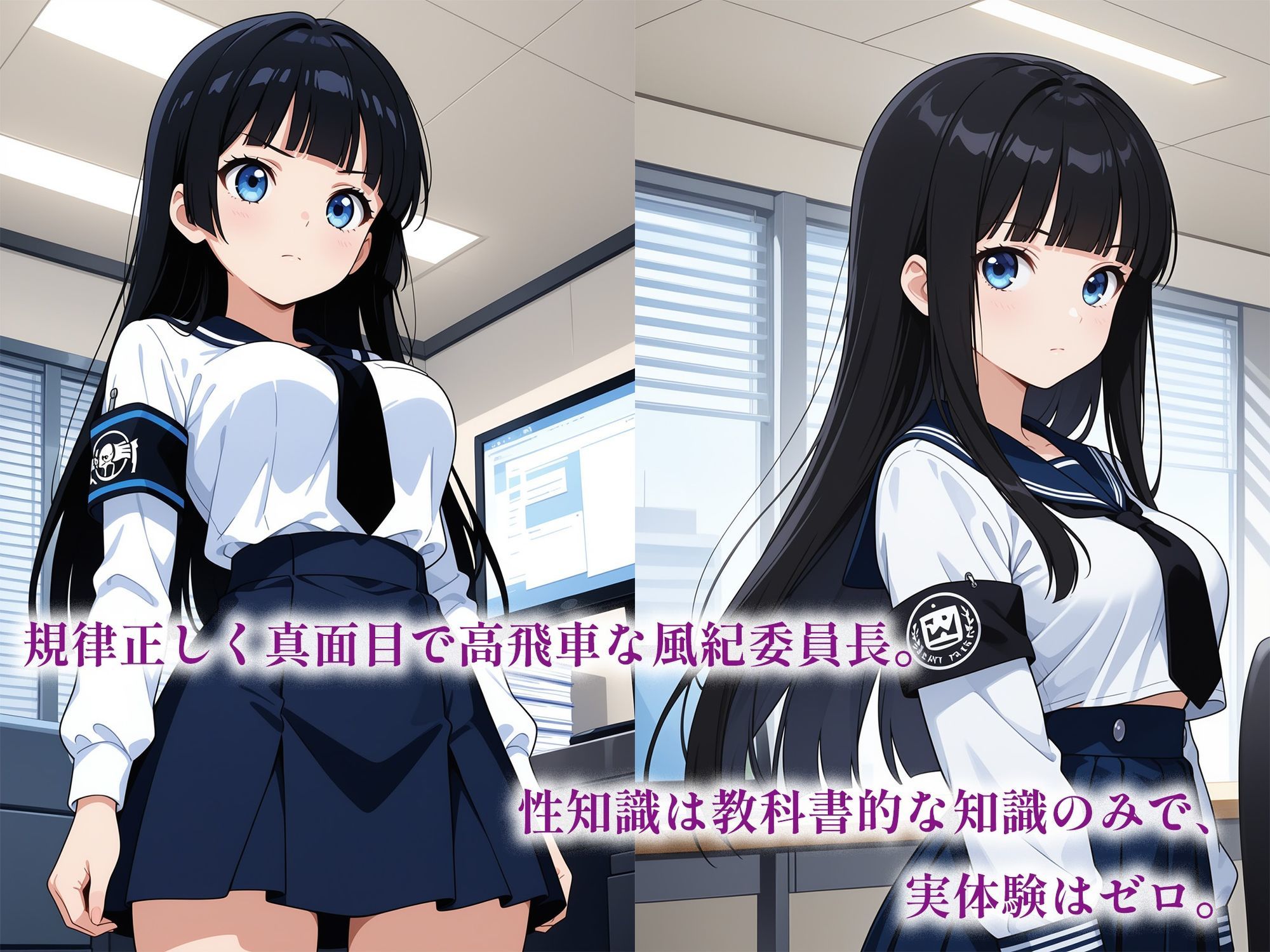 催●アプリで堕ちる優等生風紀委員 〜規律と羞恥が育む奉仕快感堕ち〜 サンプル1ページ目