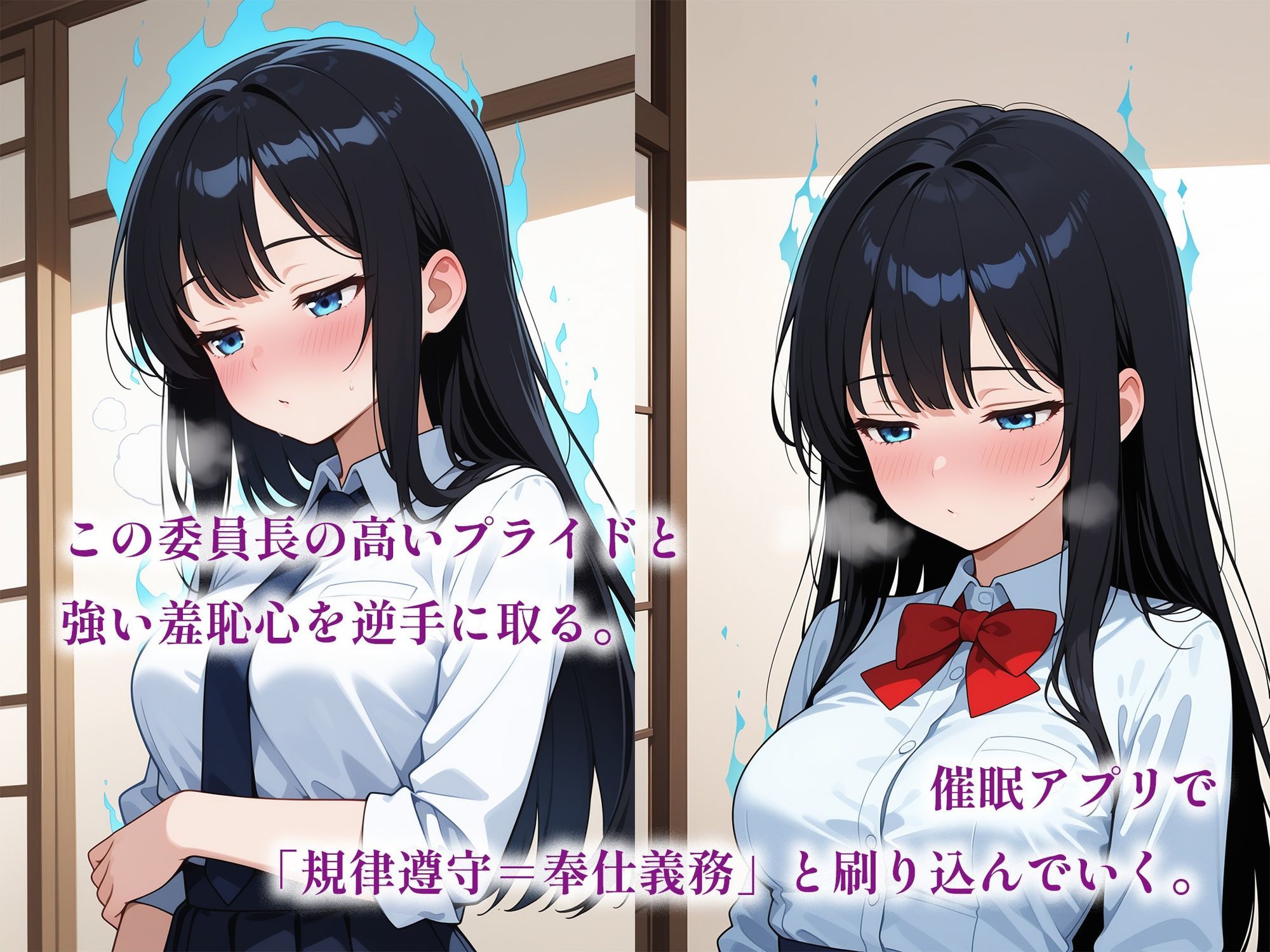 催●アプリで堕ちる優等生風紀委員 〜規律と羞恥が育む奉仕快感堕ち〜 サンプル2ページ目