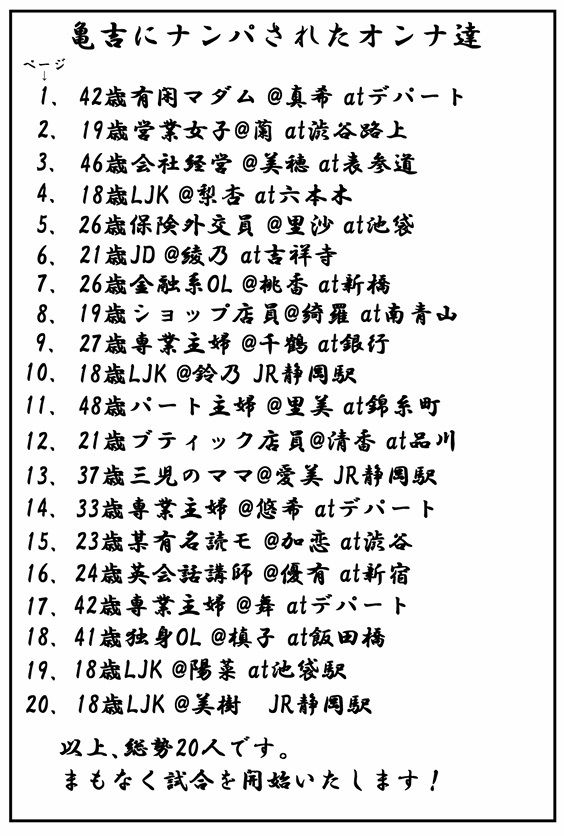 亀吉爺さんのセクハラナンパ  1 サンプル2ページ目