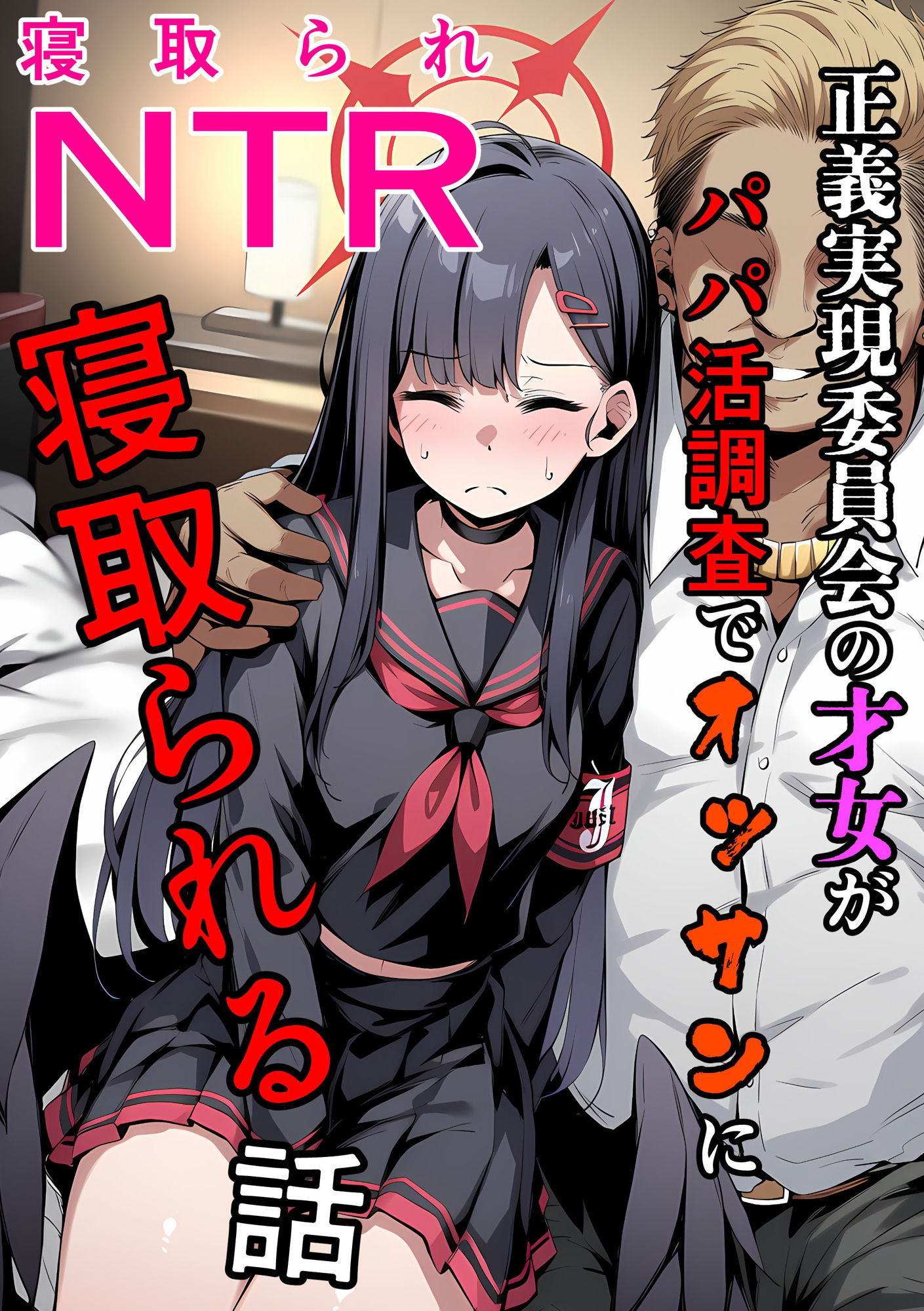 正義実現委員会の才女がパパ活おじさんに寝取られる話 サンプル1ページ目