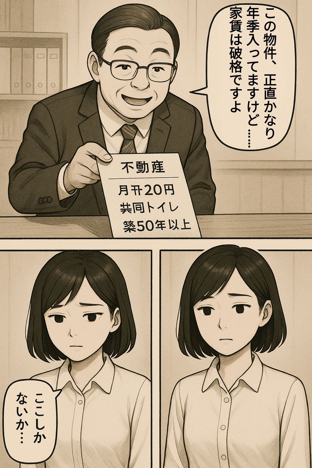 ボロアパートの住人（キモ男、痺れ薬） サンプル1ページ目