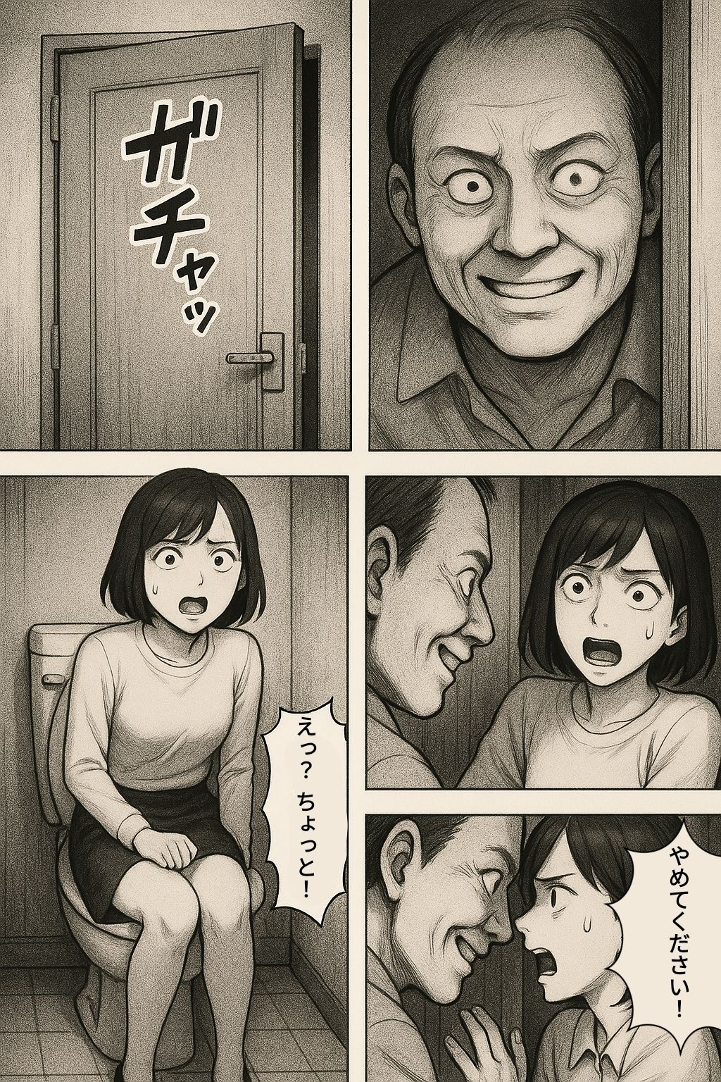 ボロアパートの住人（キモ男、痺れ薬） サンプル4ページ目