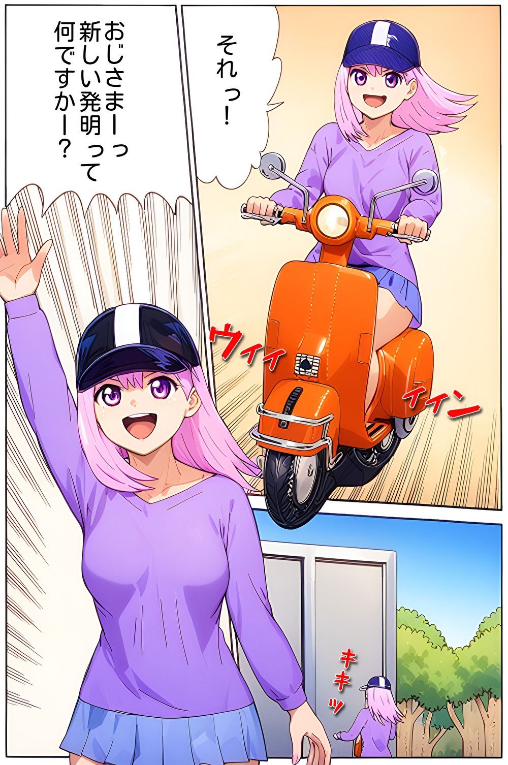 突撃娘と発明博士 サンプル1ページ目