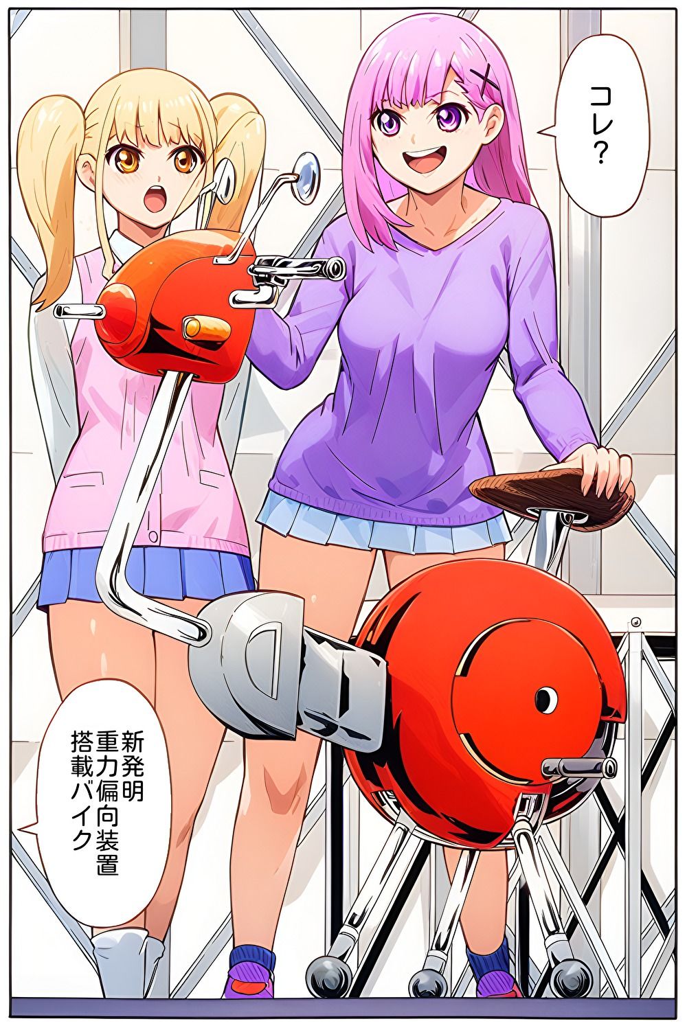突撃娘と発明博士 サンプル3ページ目