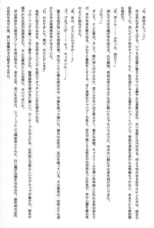 人妻痴女  官能小説『隣部屋の淫乱妻』 サンプル3ページ目