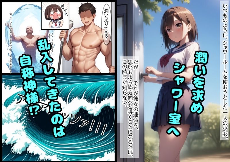 うるおいセーラー  シャワーと神様と濡れた制服 サンプル1ページ目
