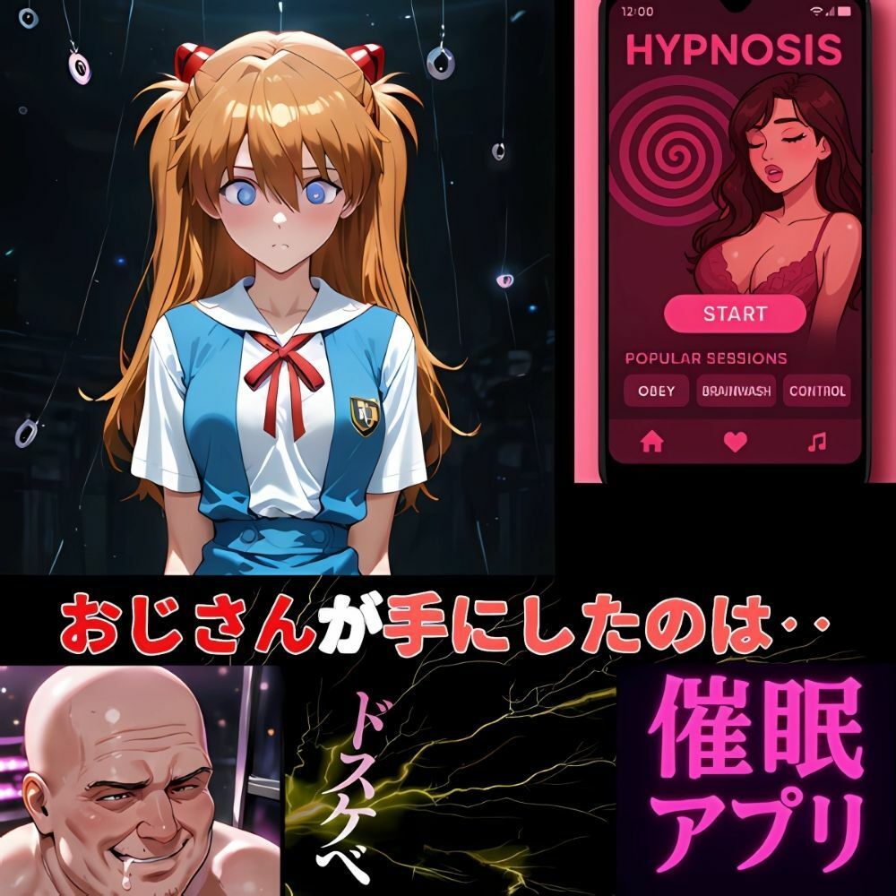 アスカ制圧完了‥おじのアプリに従順に！すべて命令通り サンプル1ページ目