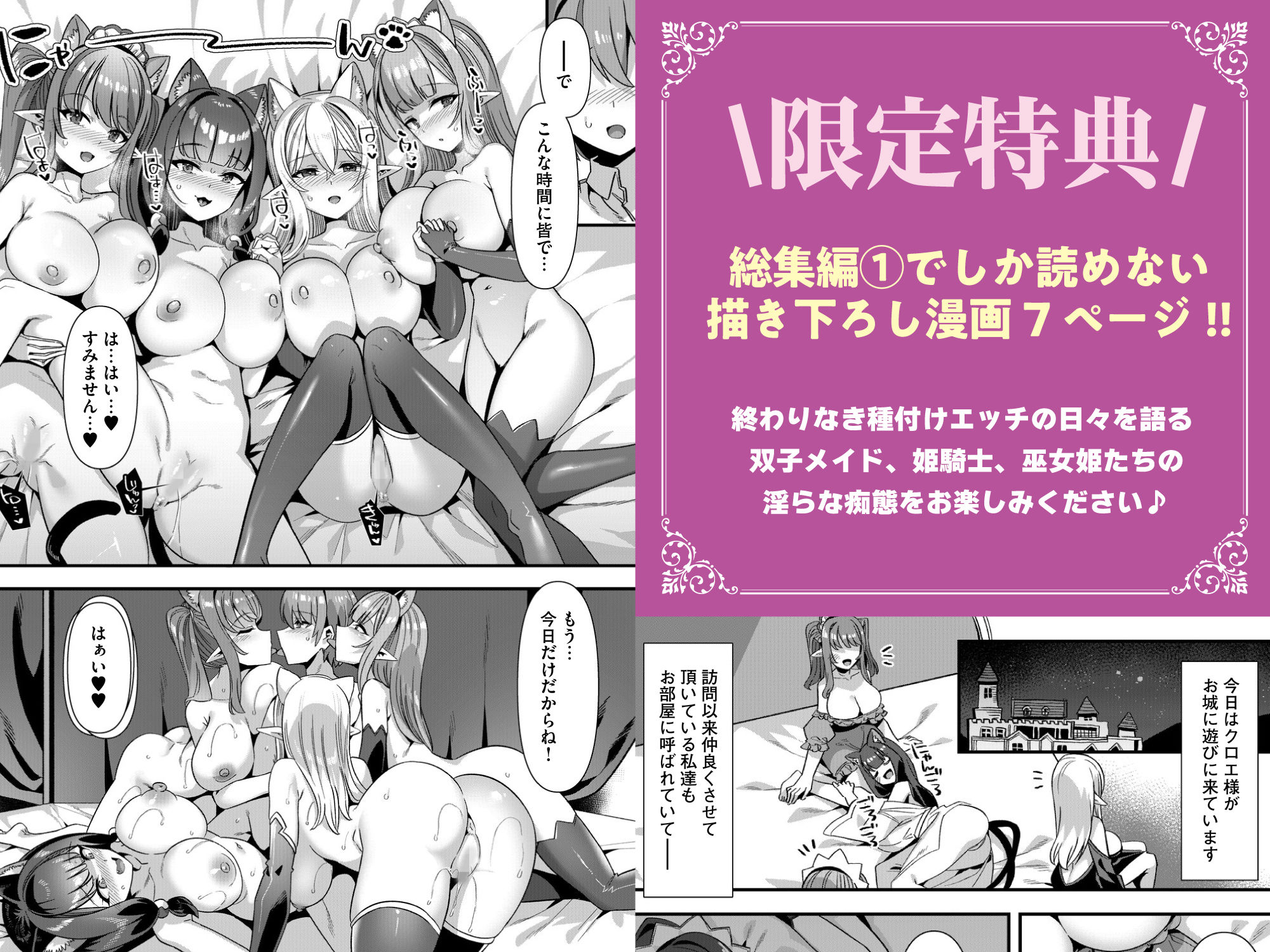 男が産まれない異世界へ召喚された俺がヒロインを充てがわれて子作りエッチ 総集編1 サンプル1ページ目