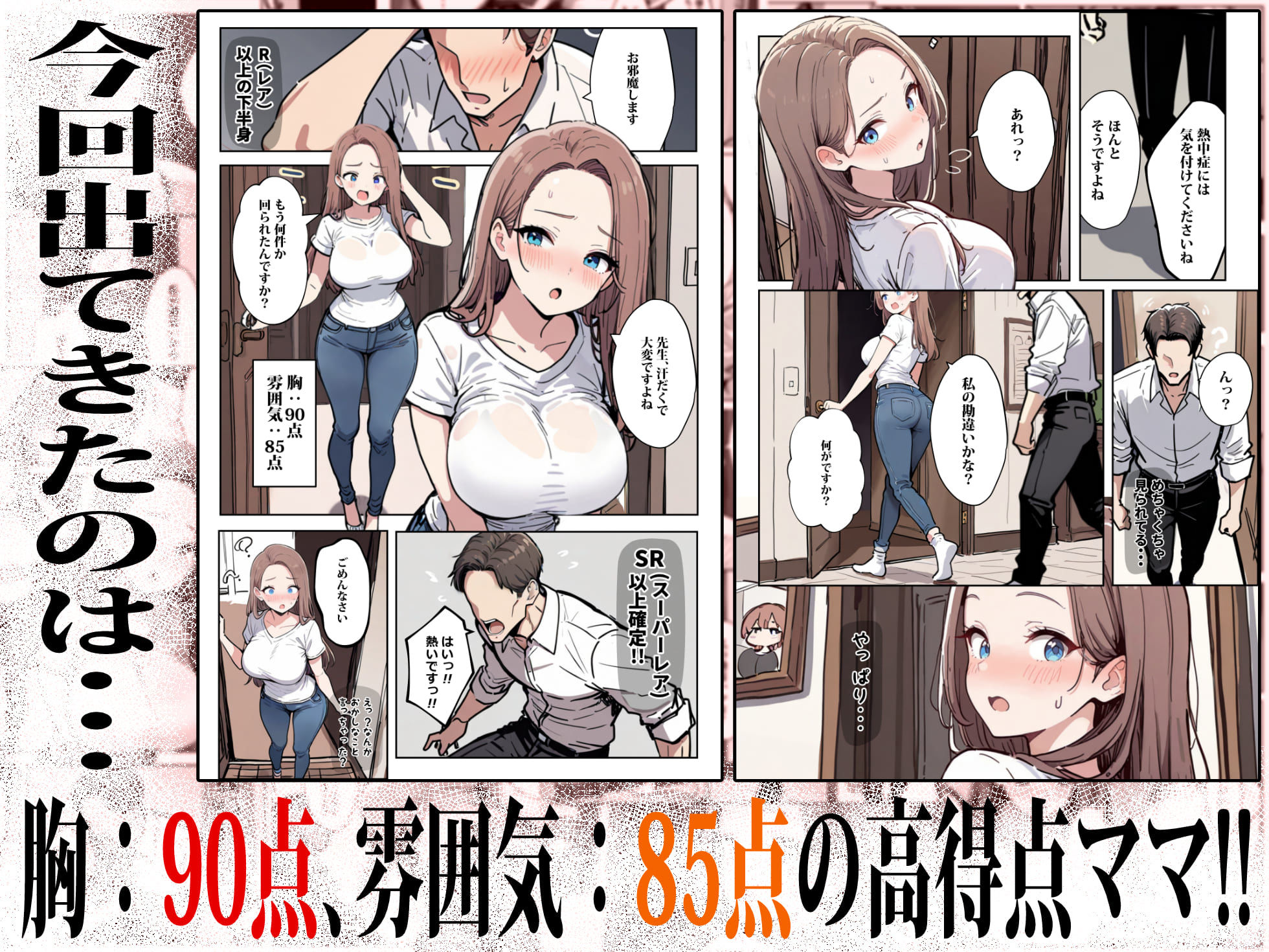 1/100の確率で当たる人妻ガチャで神スキル持ちのデカパイ主婦はSSR サンプル4ページ目