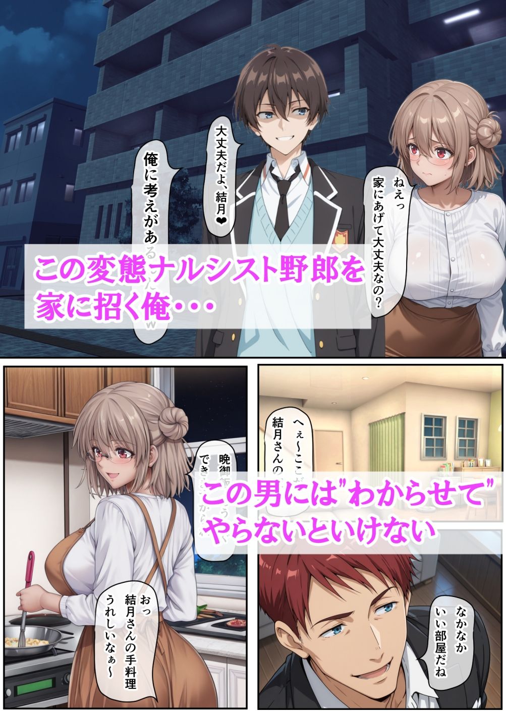 変態ナルシー男と無理やり結婚させられる巨乳担任教師に告白して、地方に駆け落ちしたらその変態がめっちゃ追いかけてきた話 サンプル6ページ目