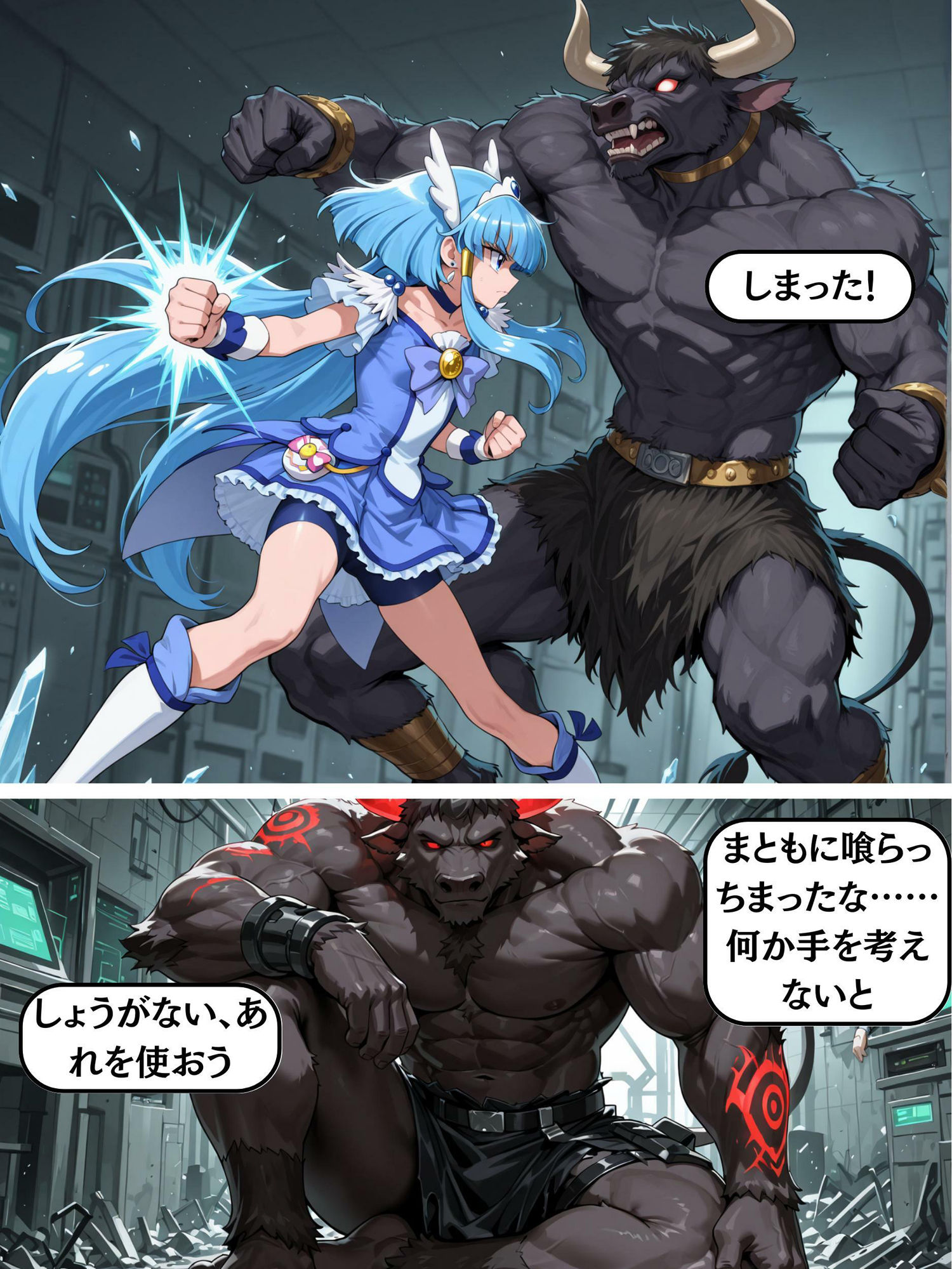 キュアビュ〇ティー vs ミノタウロス 敗北凌〇 サンプル4ページ目