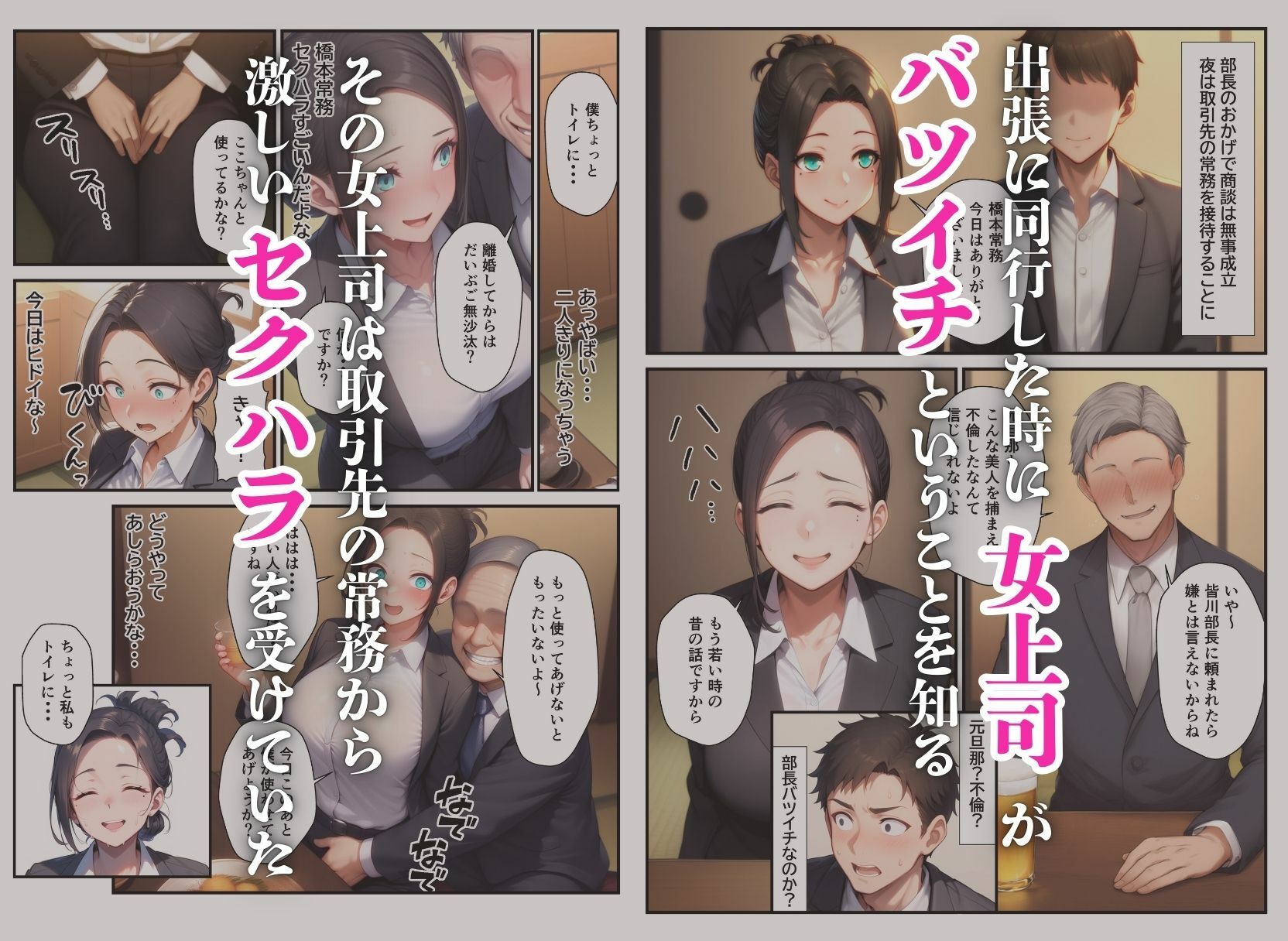 爆乳バツイチ女上司とあまあま孕ませエッチ サンプル2ページ目