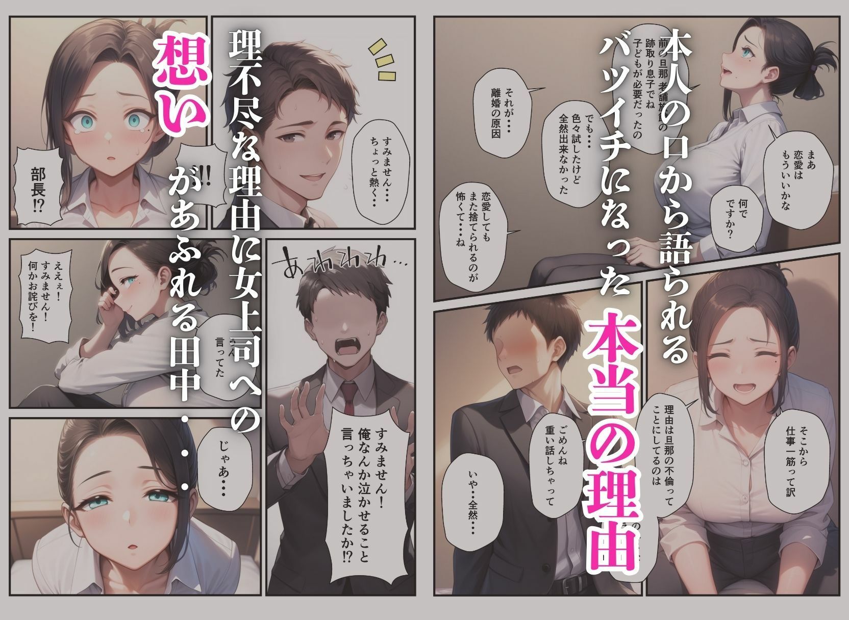 爆乳バツイチ女上司とあまあま孕ませエッチ サンプル5ページ目