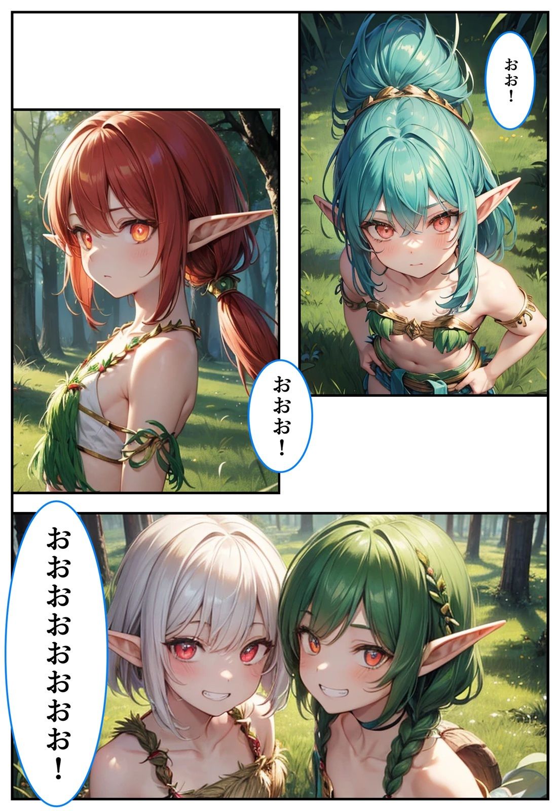 性知識ゼロだけど好奇心旺盛なエルフが即オチ2コマする話 サンプル2ページ目