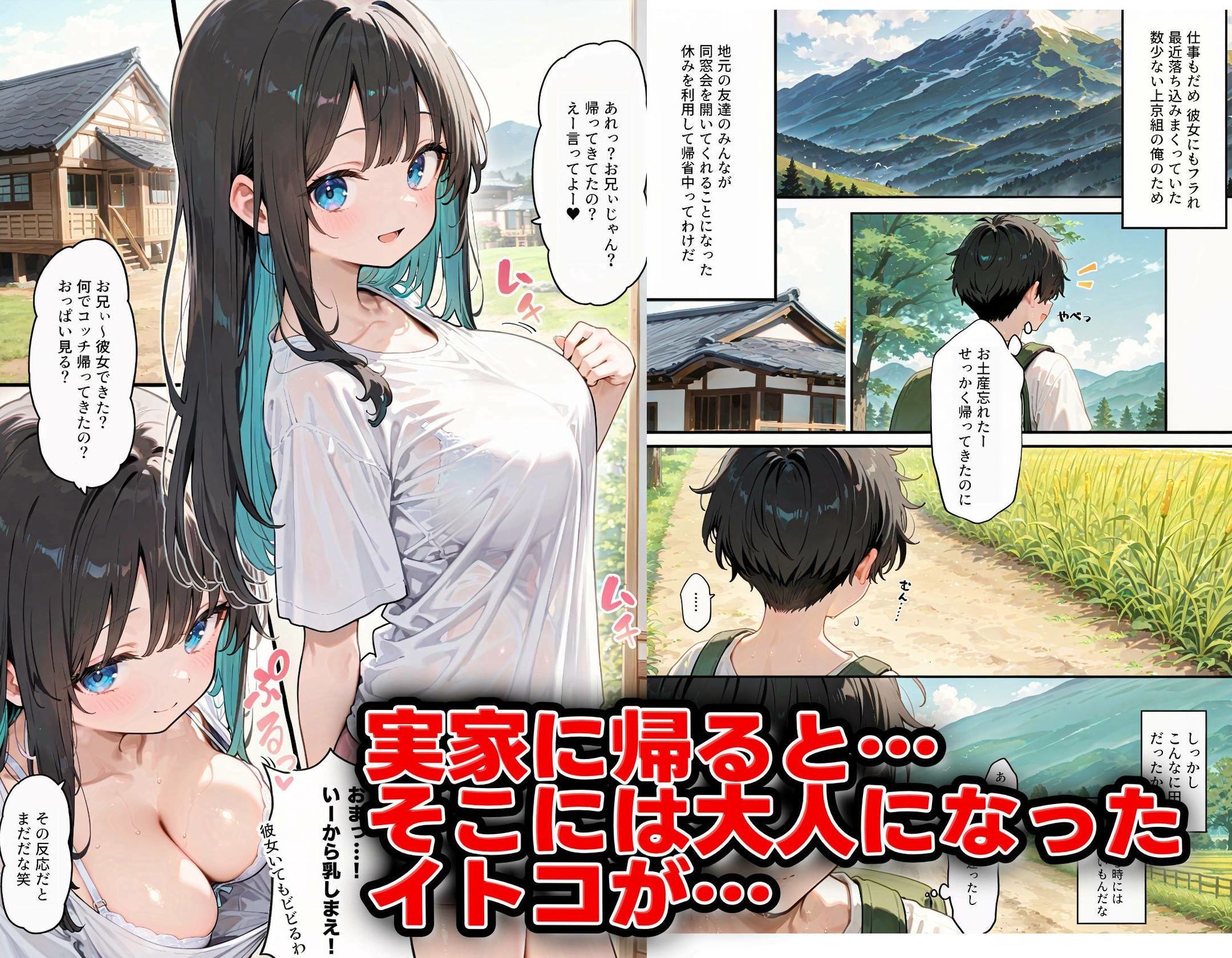 マセ◯キいとこ生ハメしすぎて実家から戻れない件 サンプル1ページ目