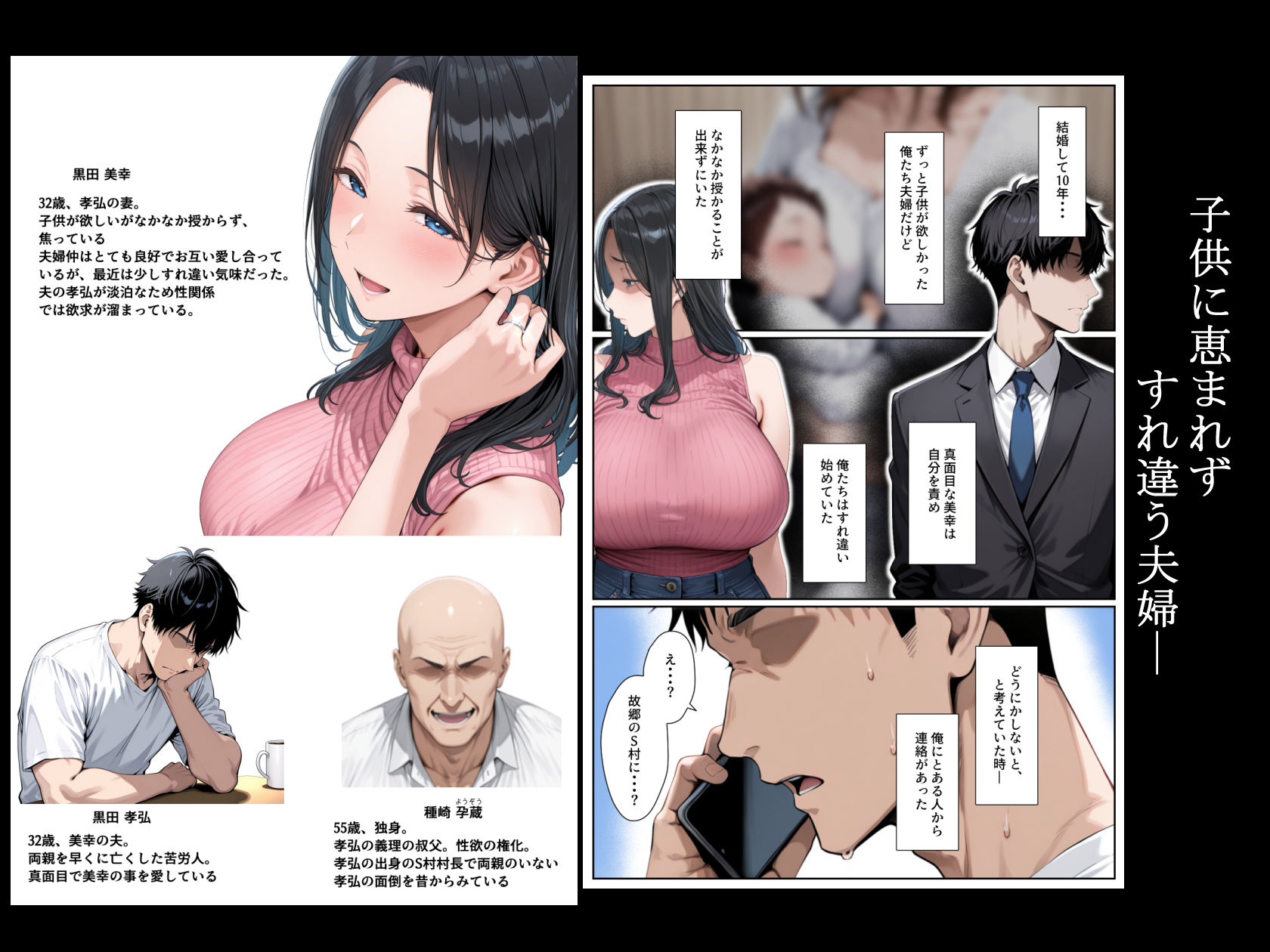 子供を欲しがる俺の妻がなぜかドスケベ巫女服でNTRれた件 サンプル1ページ目