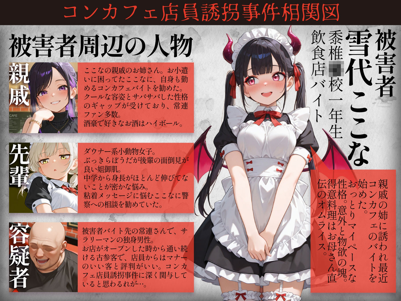 監禁おじさん〜推しのメイドコンカフェ嬢にLINE無視されたので、監禁して「僕専属メイド」に調教してやった〜 サンプル1ページ目