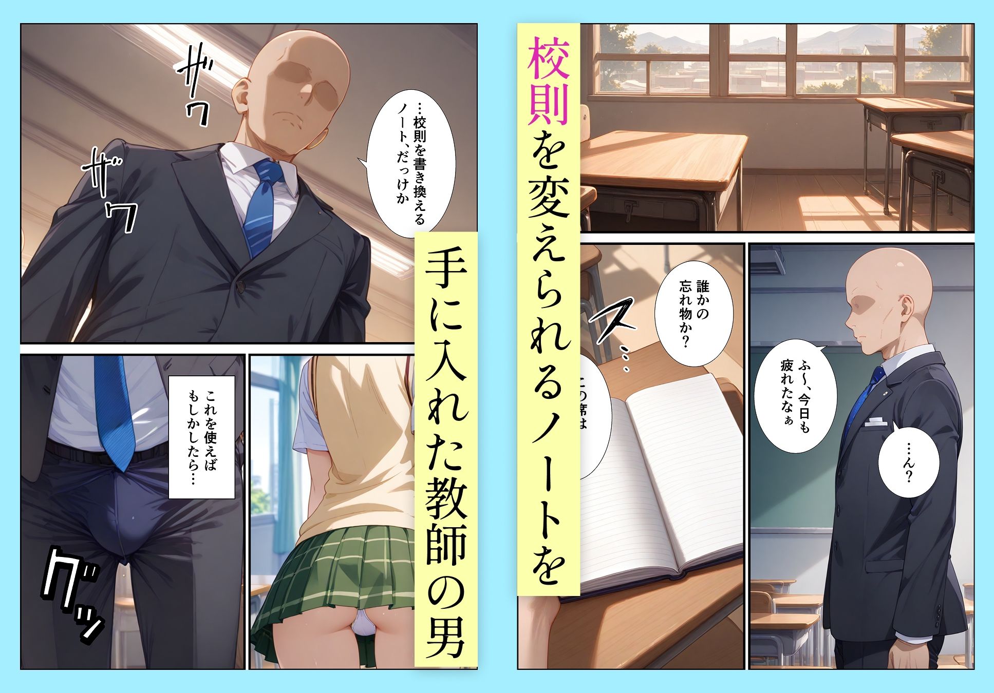 校則改変ハーレム計画 サンプル1ページ目
