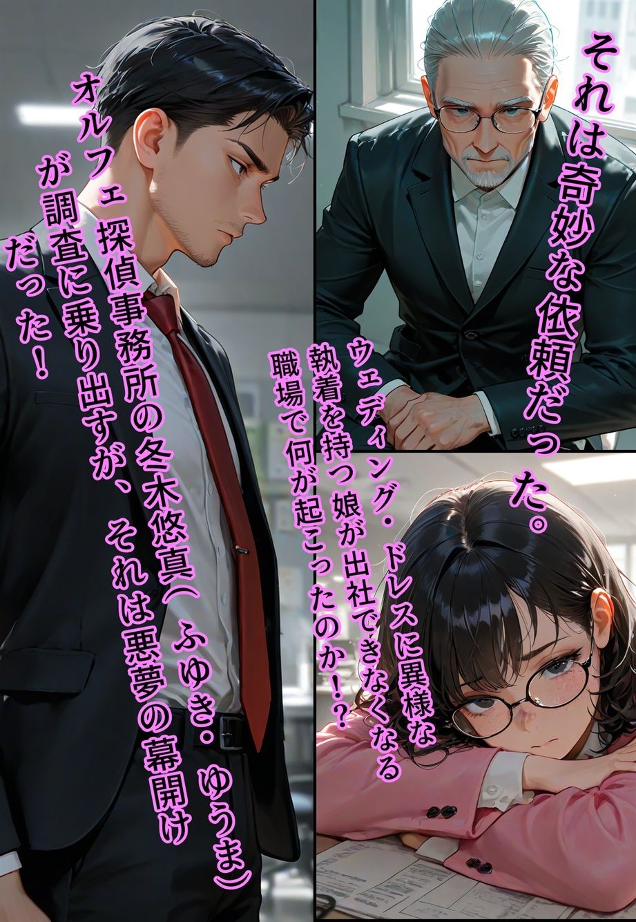 バージン・オフィス  〜職場の男たちが、全員ウェディングドレスの処女になった日〜 サンプル1ページ目