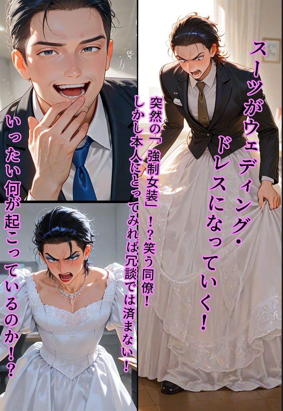 バージン・オフィス  〜職場の男たちが、全員ウェディングドレスの処女になった日〜 サンプル3ページ目