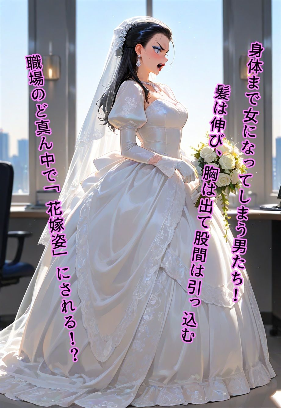 バージン・オフィス  〜職場の男たちが、全員ウェディングドレスの処女になった日〜 サンプル4ページ目